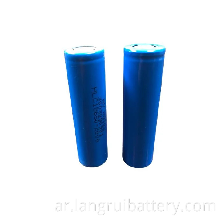 18650 NCM 3.7V 2000mAh Lithium Ion Battery Cell لنظام الطاقة الشمسية